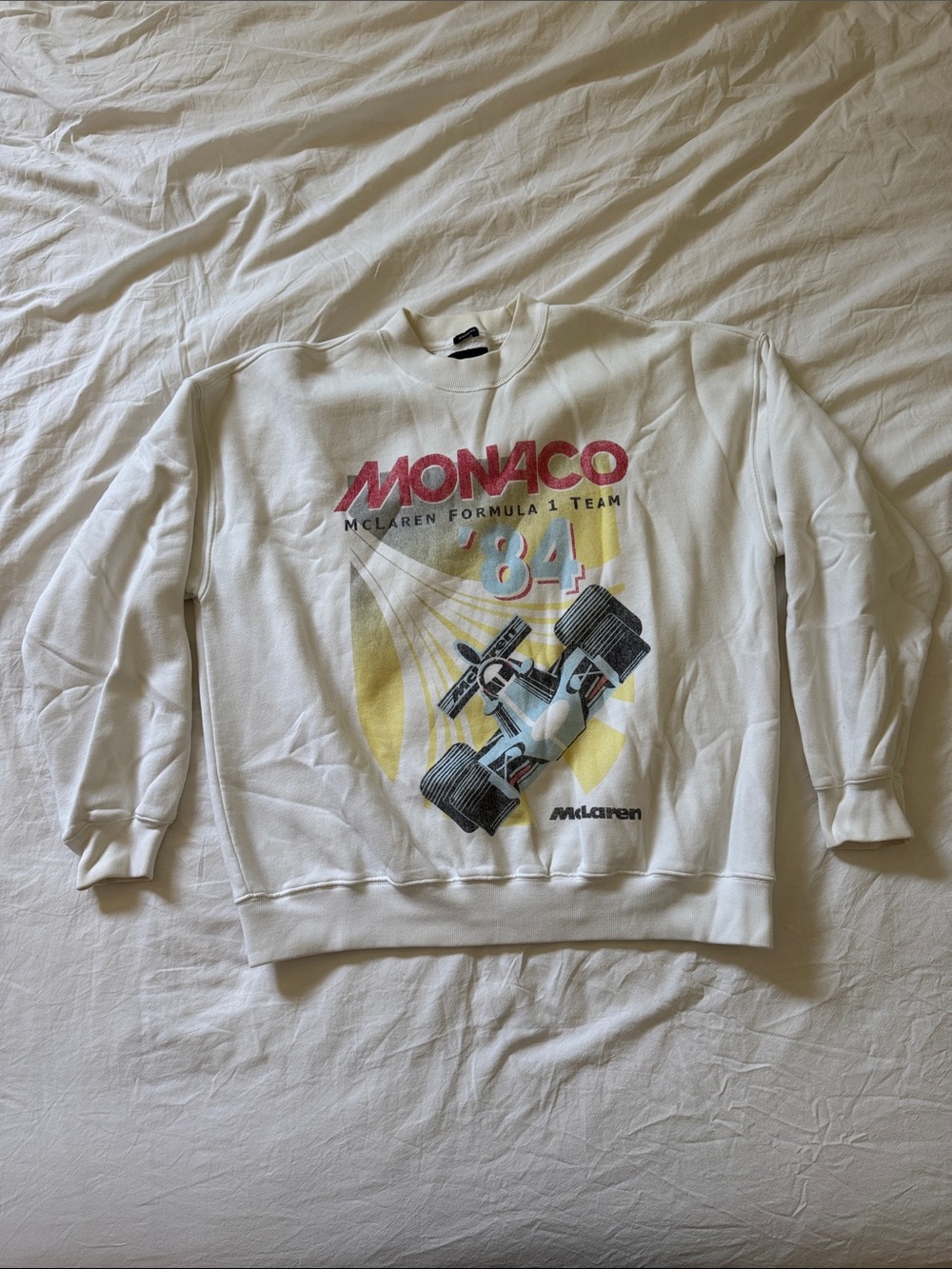 McLaren Monaco '84 Graphic Crewneck Sweater - White